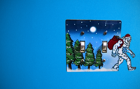 Yeti Double Shaped Sublimated Light Switch Cover