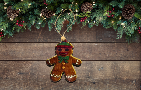 MDF- Gingerbread with Beanie Shaped Sublimated Ornament