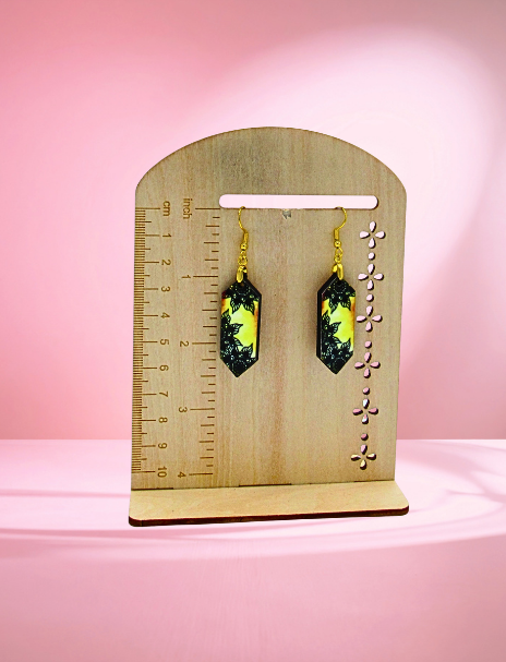 MDF-Gemstone Shaped Sublimated Earrings 1.5 inch