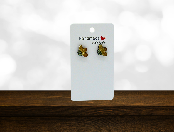 MDF-Open Flower Shaped Sublimated Stud Earrings